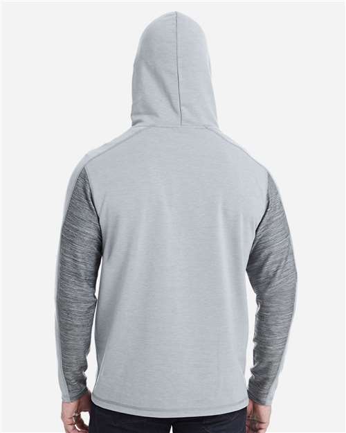 Men's Omega Stretch Hooded Sweatshirt – On Model – Back