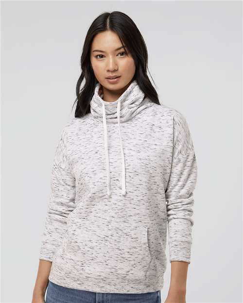Women’s Mélange Fleece Cowl Neck Sweatshirt