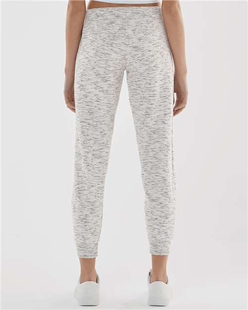 Women’s Mélange Fleece Joggers – On Model – Back