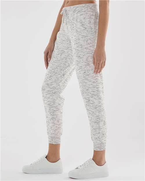 Women’s Mélange Fleece Joggers – On Model – Side
