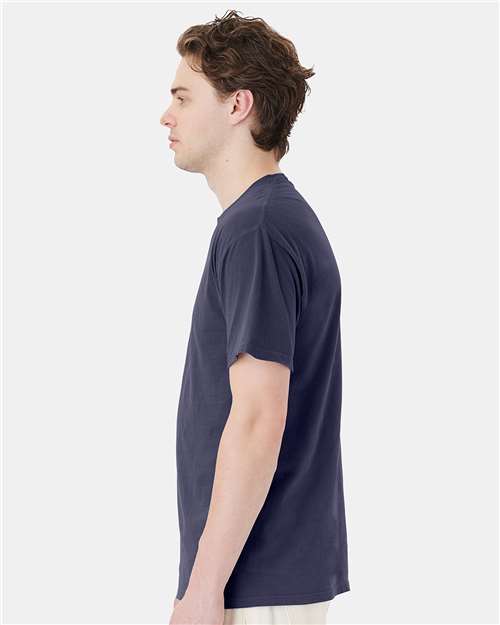 Unisex Garment-Dyed Pocket T-Shirt – On Model – Side