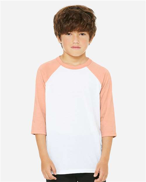 Youth Three-Quarter Sleeve Baseball Tee