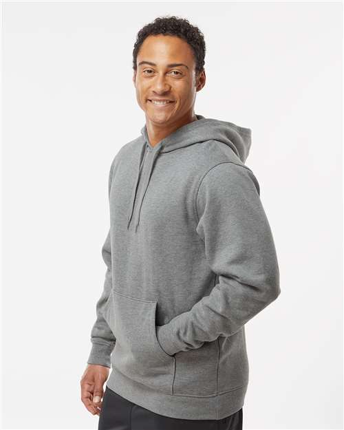 Unisex 60/40 Fleece Hooded Sweatshirt – On Model – Side