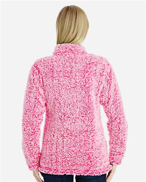 Women’s Epic Sherpa Quarter-Zip Pullover – On Model – Back