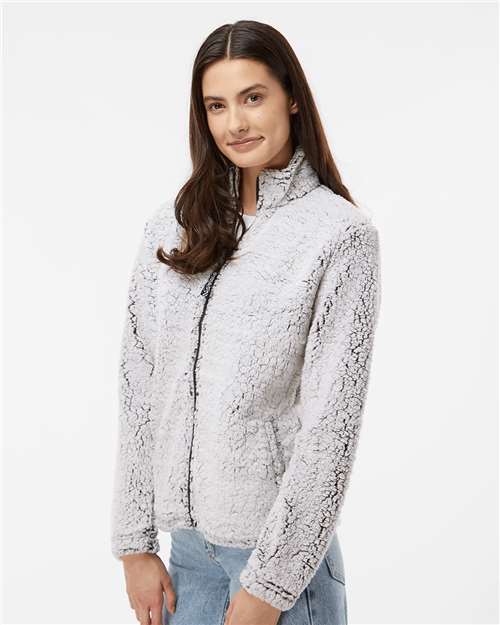 Women’s Sherpa Full-Zip Jacket – On Model – Side