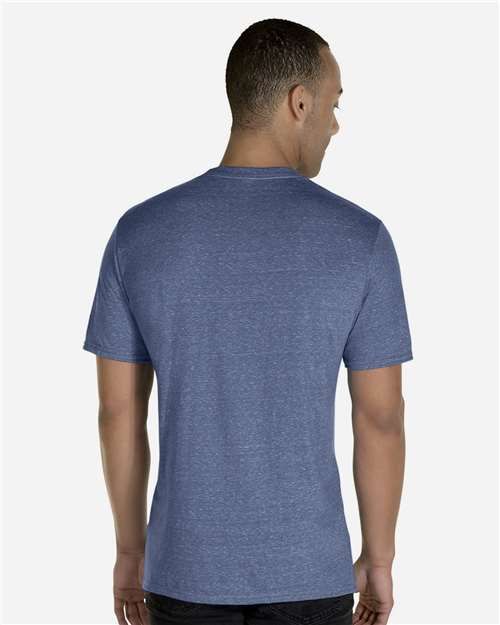 Unisex Snow Heather Jersey T-Shirt – On Model – Back