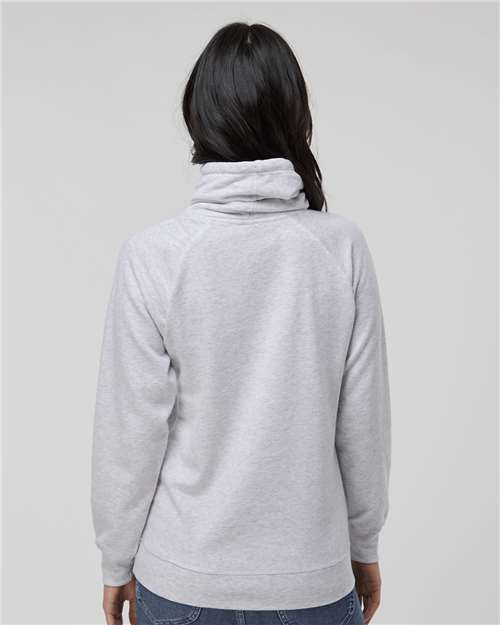 Women’s Relay Cowl Neck Sweatshirt – On Model – Back