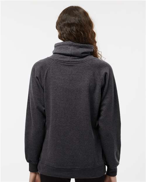 Women’s Relay Cowl Neck Sweatshirt – On Model – Back