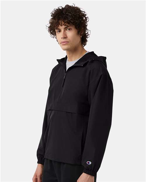 Unisex Packable Anorak Jacket – On Model – Side