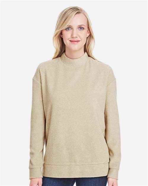 Women's Weekend Terry Mock Neck Pullover