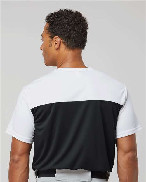 Men's Crewneck Pullover Baseball Jersey – On Model – Back