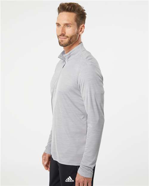 Men's Lightweight Mélange Quarter-Zip Pullover – On Model – Side