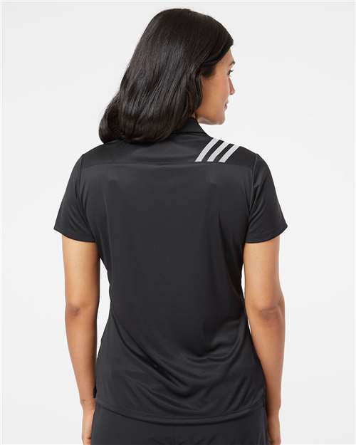Women's 3-Stripes Shoulder Polo – On Model – Back