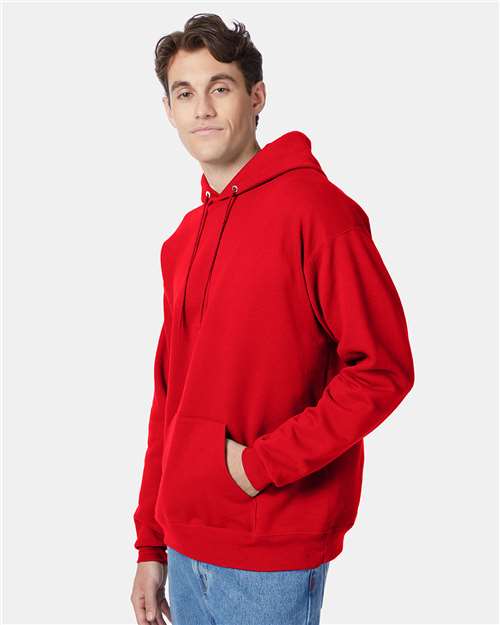 Unisex EcoSmart® Hooded Sweatshirt – On Model – Side