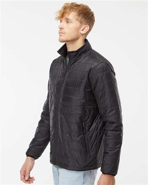 Men's Puffer Jacket – On Model – Side