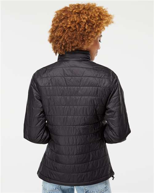 Women's Puffer Jacket – On Model – Back