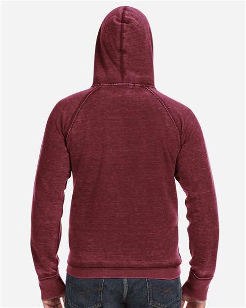 Men's Vintage Zen Fleece Hooded Sweatshirt – On Model – Back