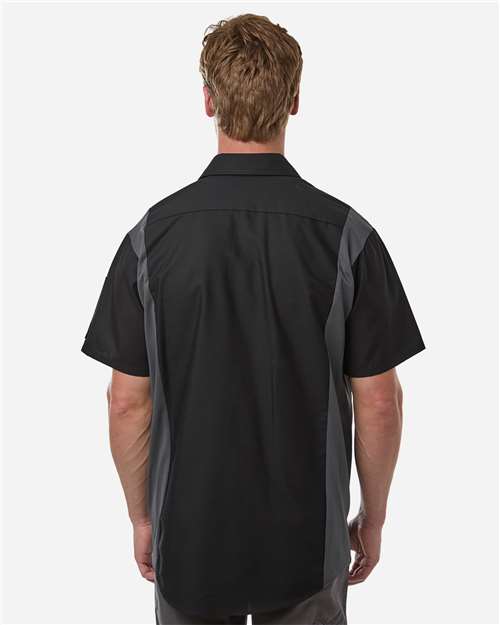 Men's Performance Plus Short Sleeve Shirt With Oilblok Technology – On Model – Back