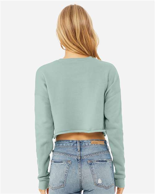 Women's Crop Crewneck Sweatshirt – On Model – Back
