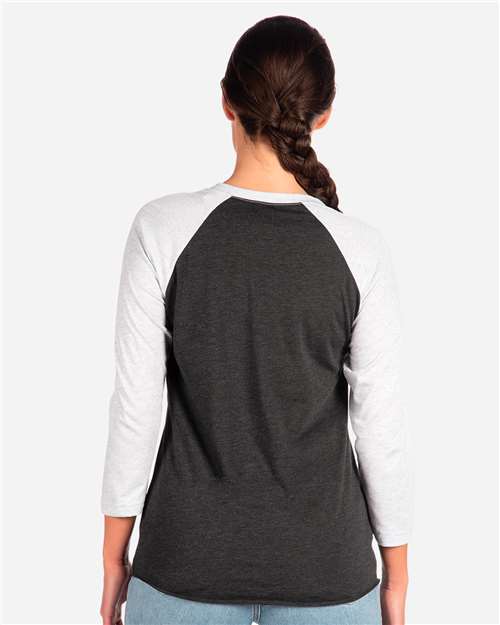 Unisex Triblend Three-Quarter Raglan Tee – On Model – Back