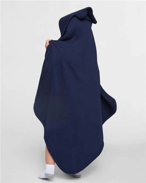 Terry Cloth Hooded Towel with Ears – On Model – Back