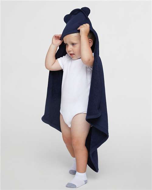 Terry Cloth Hooded Towel with Ears – On Model