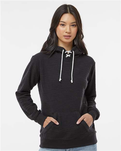 Women’s French Terry Sport Lace Scuba Hooded Sweatshirt