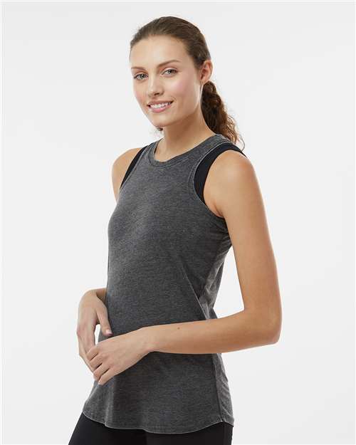 Women’s Zen Jersey Tank Top – On Model – Side