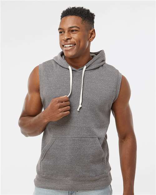 Men's Triblend Sleeveless Hooded Sweatshirt