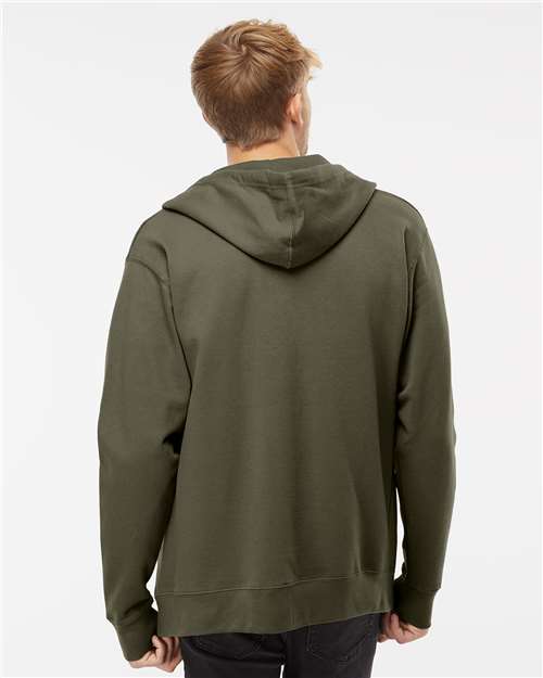 Unisex Midweight Full-Zip Hooded Sweatshirt – On Model – Back