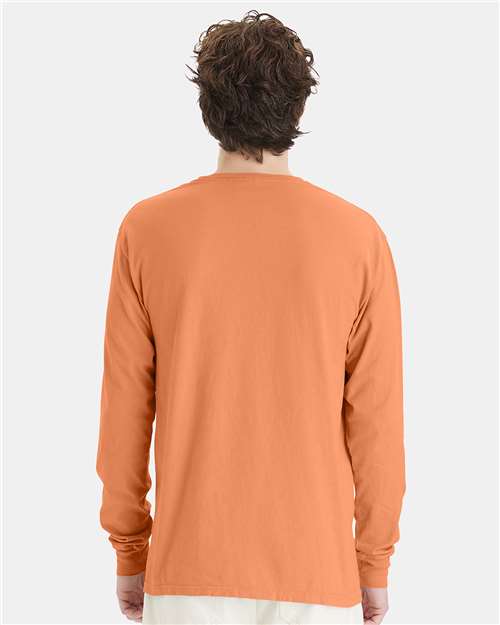 Unisex Garment-Dyed Long Sleeve T-Shirt – On Model – Back