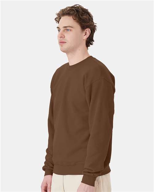 Unisex EcoSmart® Crewneck Sweatshirt – On Model – Side