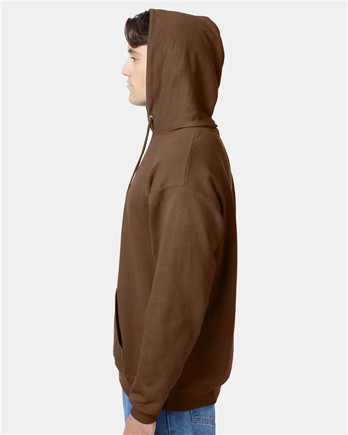 Unisex EcoSmart® Hooded Sweatshirt – On Model – Side