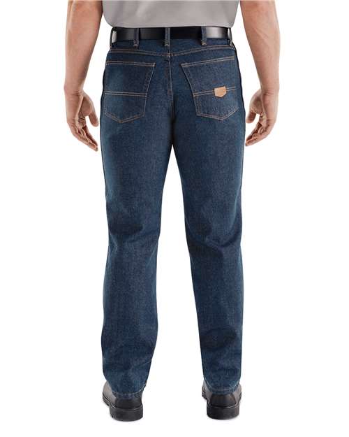 Men's Extended Sizes Classic Work Jeans – On Model – Back