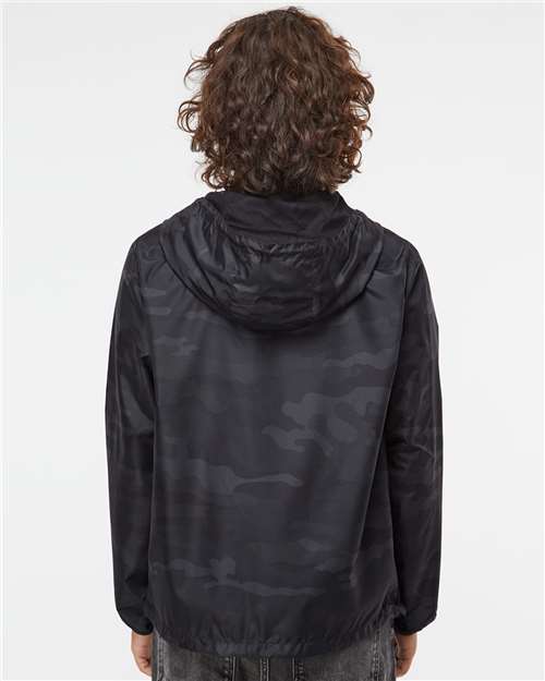 Unisex Lightweight Quarter-Zip Windbreaker Pullover Jacket – On Model – Back