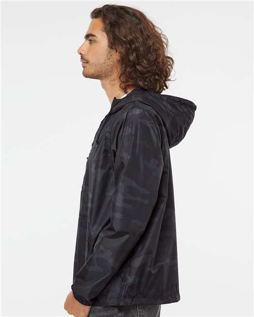 Unisex Lightweight Quarter-Zip Windbreaker Pullover Jacket – On Model – Side