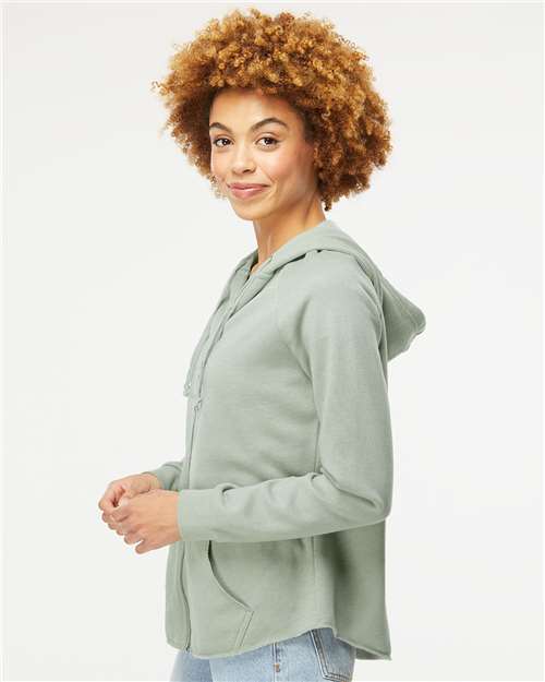 Women's California Wave Wash Full-Zip Hooded Sweatshirt – On Model – Side