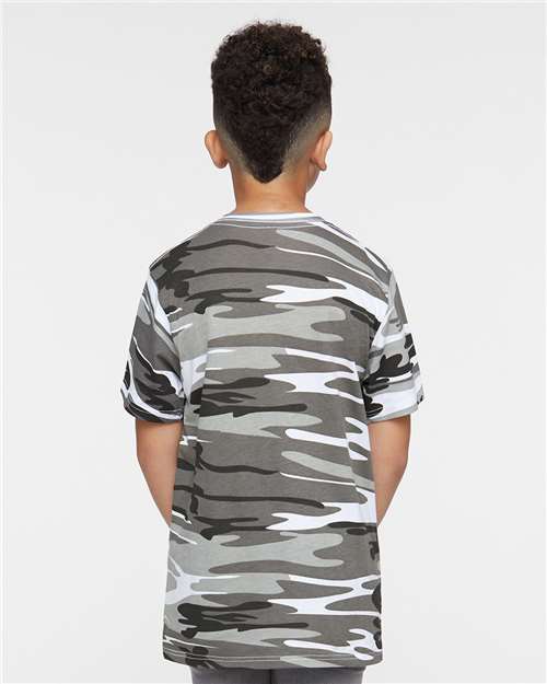 Youth Camouflage T-Shirt – On Model – Back