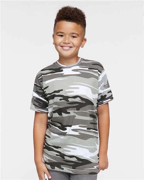 Youth Camouflage Tee – On Model