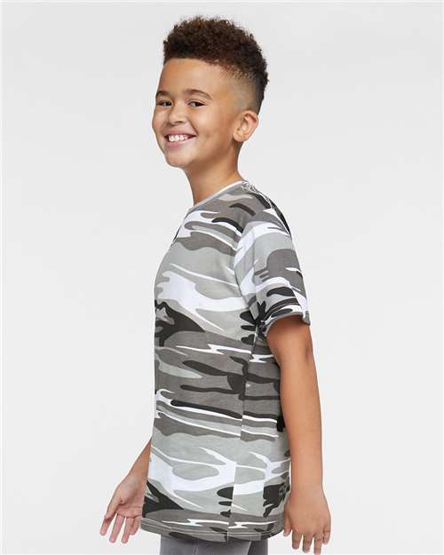 Youth Camouflage T-Shirt – On Model – Side