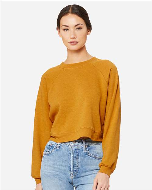 Women's Crop Raglan Crewneck Sweatshirt