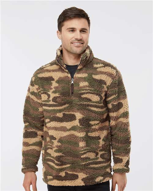 Unisex Sherpa Fleece Quarter-Zip Pullover