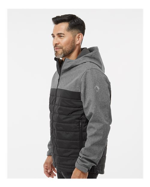 Men's Pinnacle Soft Shell Puffer Jacket – On Model – Side