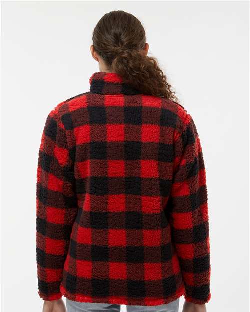 Women’s Epic Sherpa Quarter-Zip Pullover – On Model – Back