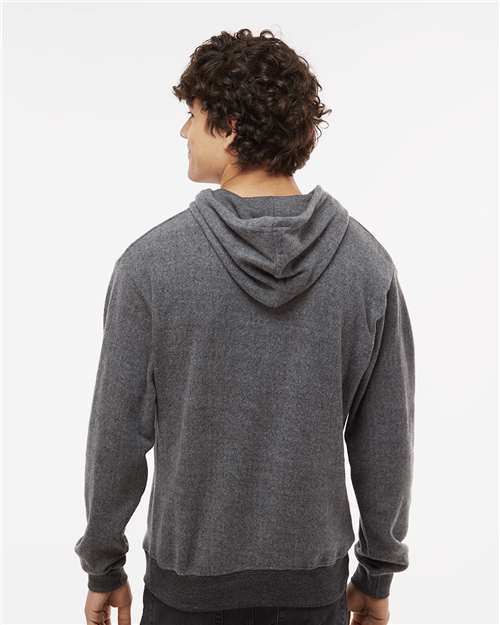 Men's Flip Side Fleece Hooded Sweatshirt – On Model – Back