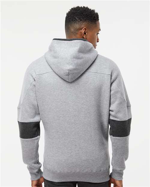 Men's Sport Lace Colorblocked Fleece Hooded Sweatshirt – On Model – Back