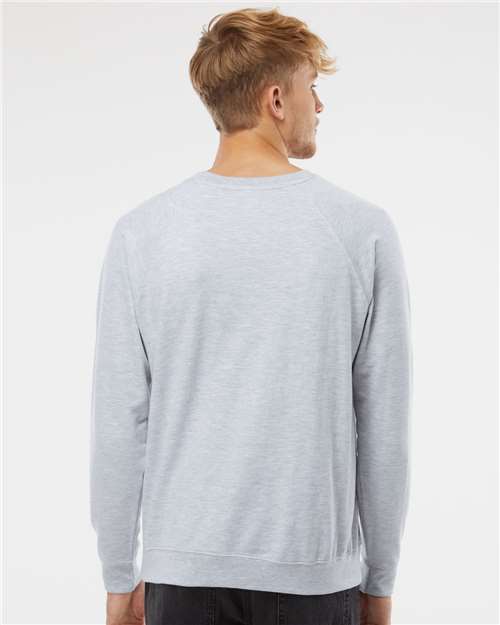 Unisex Icon Lightweight Loopback Terry Crewneck Sweatshirt – On Model – Back