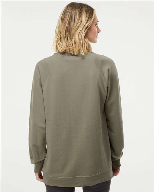 Unisex Icon Lightweight Loopback Terry Crewneck Sweatshirt – On Model – Back