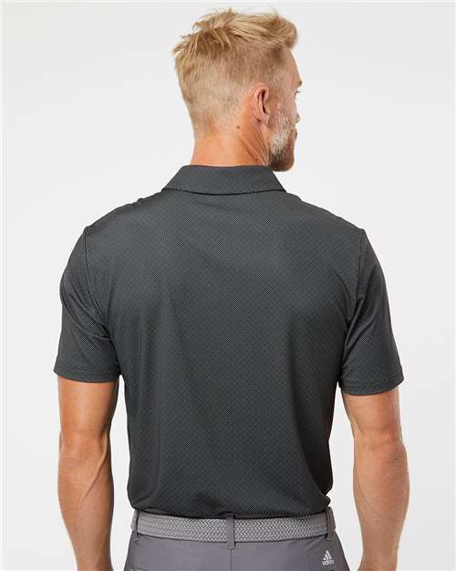 Men's Ultimate365 Diamond Dot Print Polo – On Model – Back