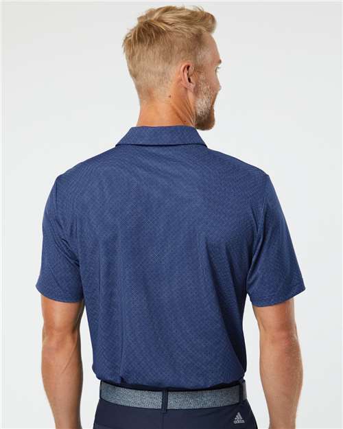 Men's Ultimate365 Diamond Dot Print Polo – On Model – Back